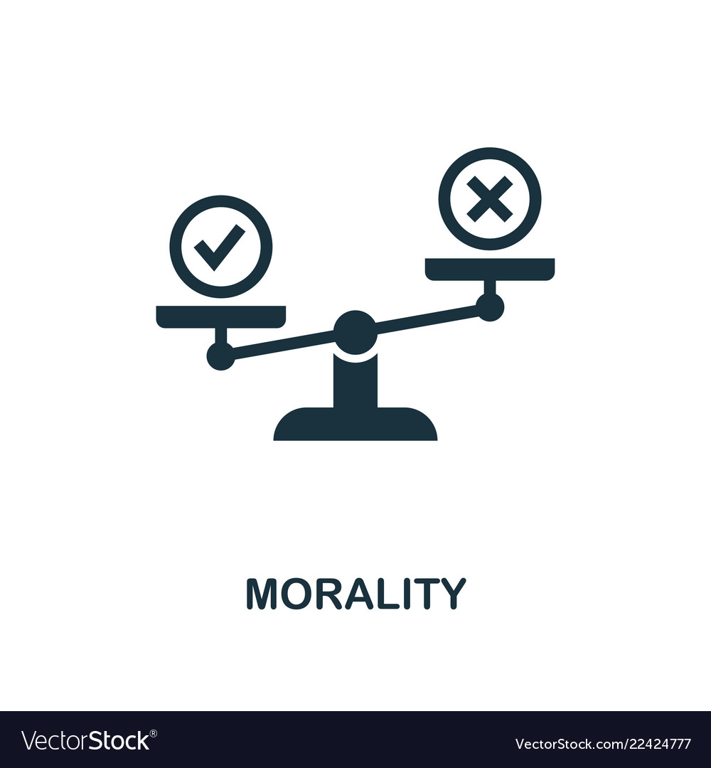 Morality icon monochrome style design from