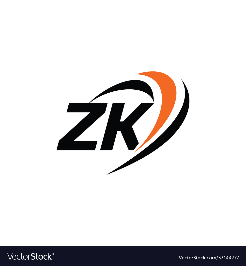 Zk monogram logo Royalty Free Vector Image - VectorStock