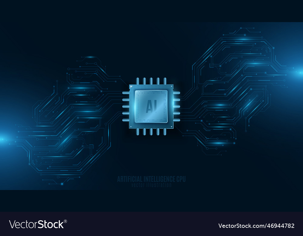 Artificial intelligence cpu with light effects