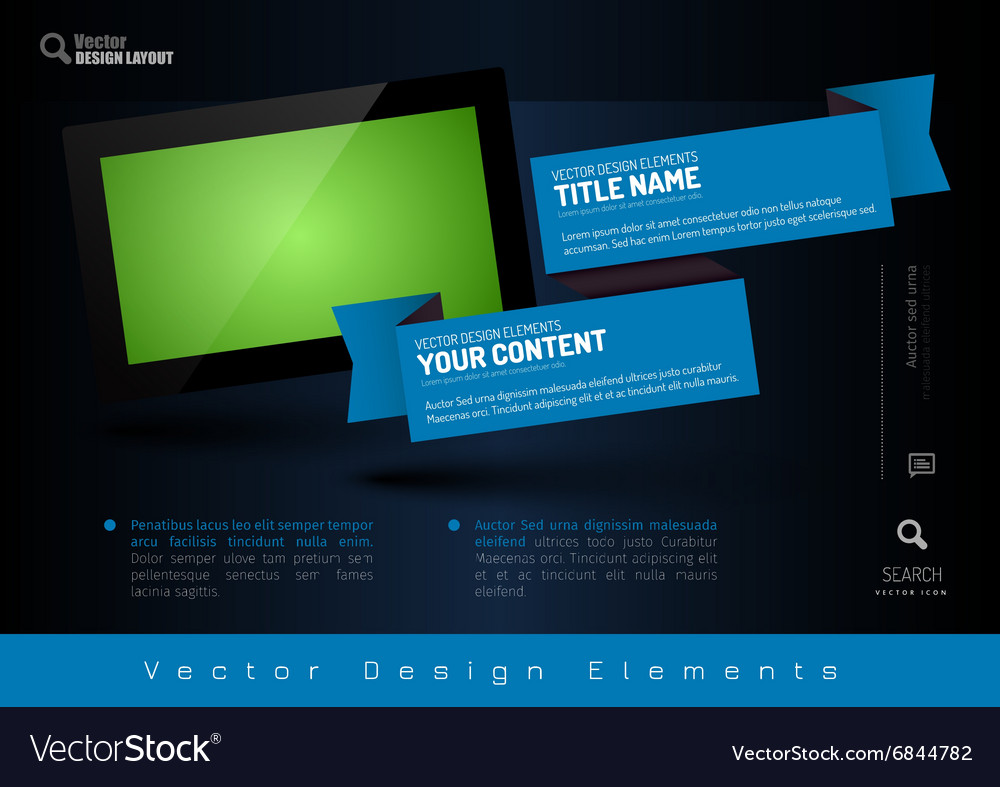 Business Banner With Modern Display Design Vector Image