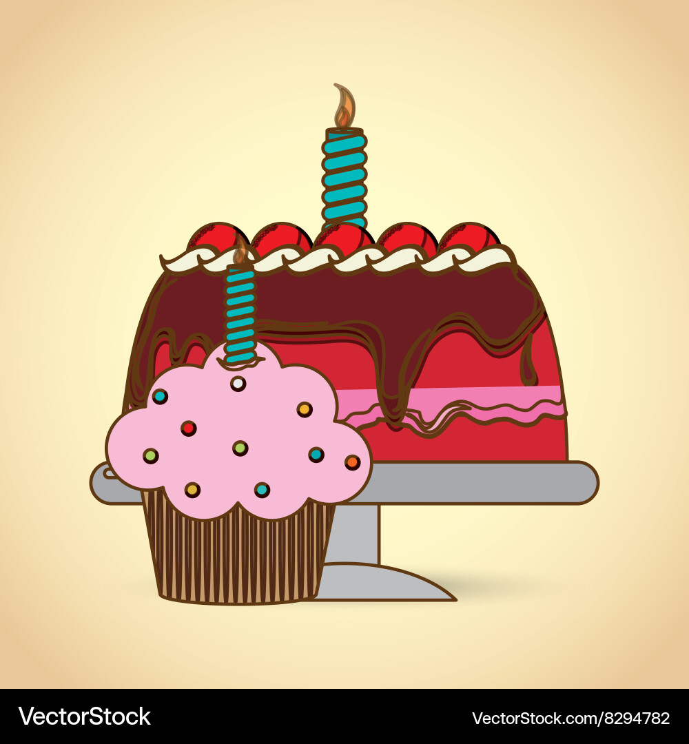 Cake icon design Royalty Free Vector Image - VectorStock