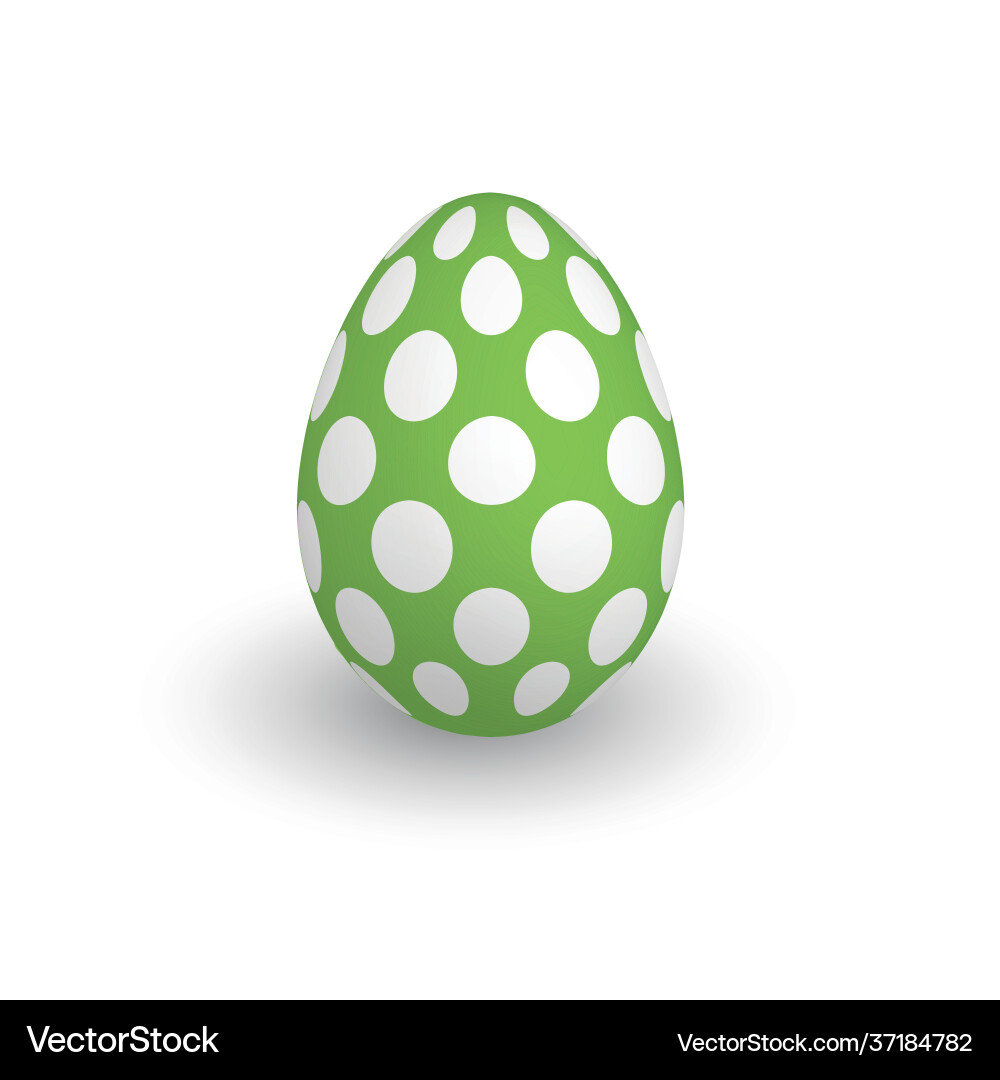 Colorful 3d realistic easter egg Royalty Free Vector Image