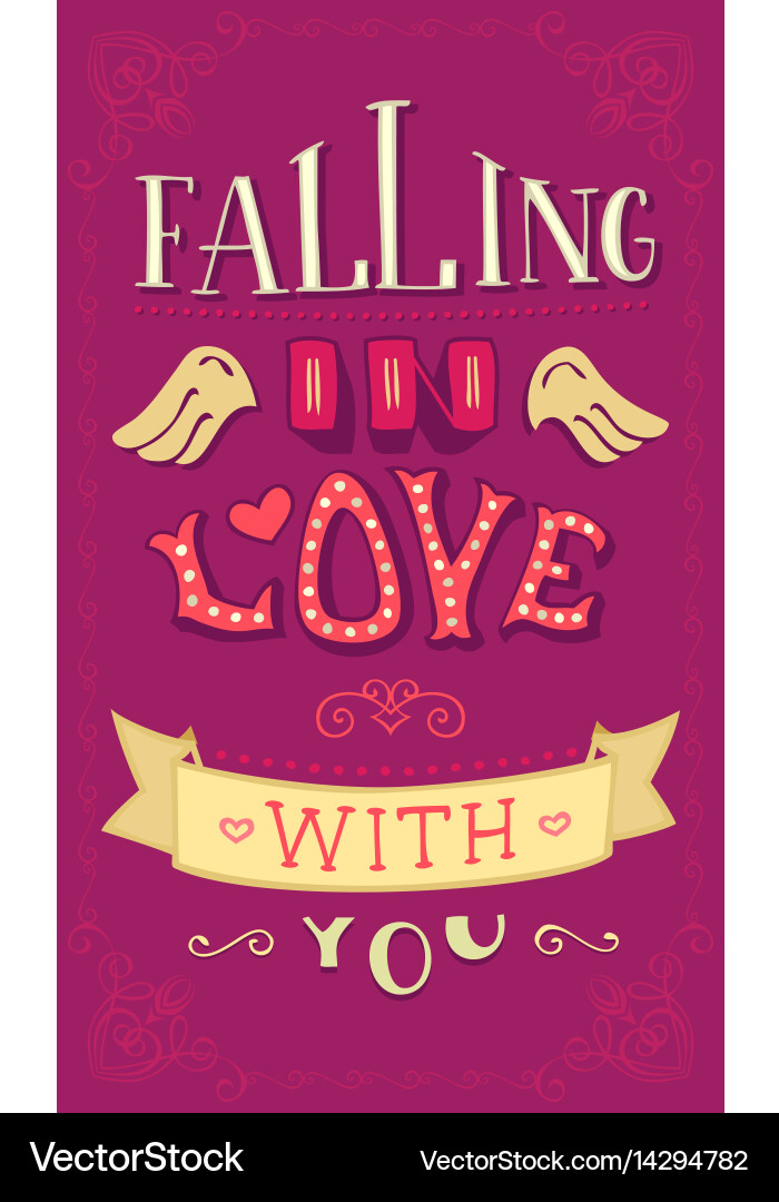 Falling In Love With You Royalty Free Vector Image