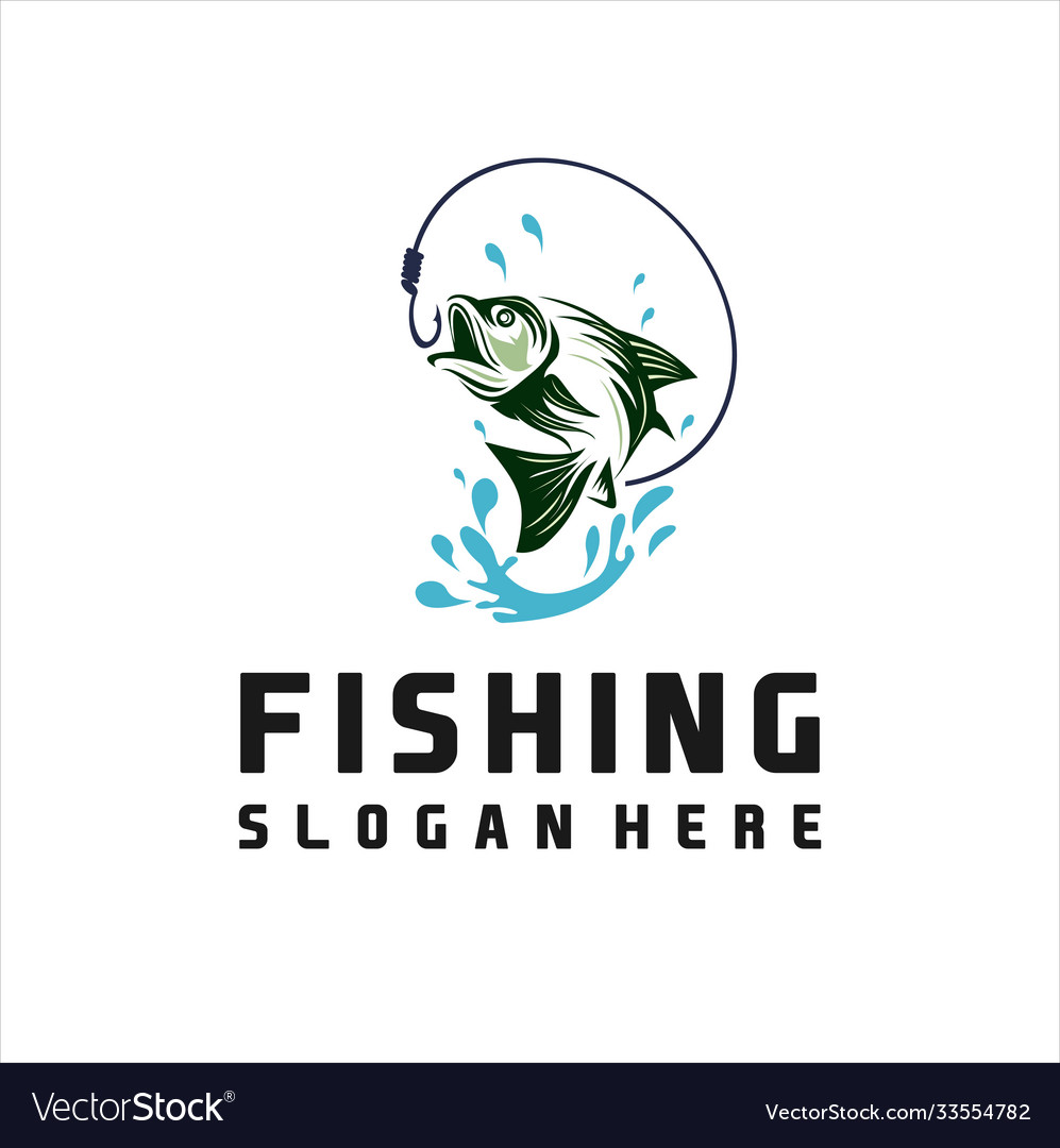 Fishing tournament design logo collection Vector Image