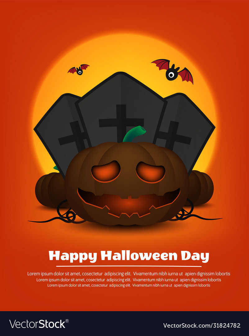 Halloween Konzept Kürbis Monster Design vector image Halloween Konzept Kürbis Monster Design