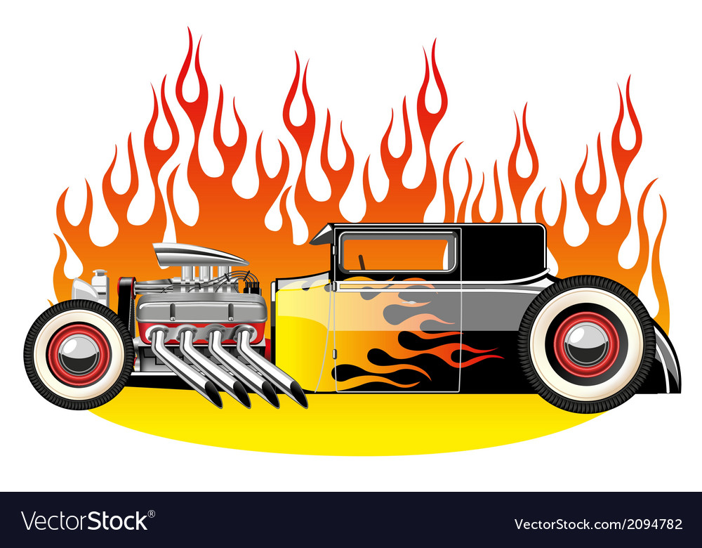 Hot rod Royalty Free Vector Image - VectorStock