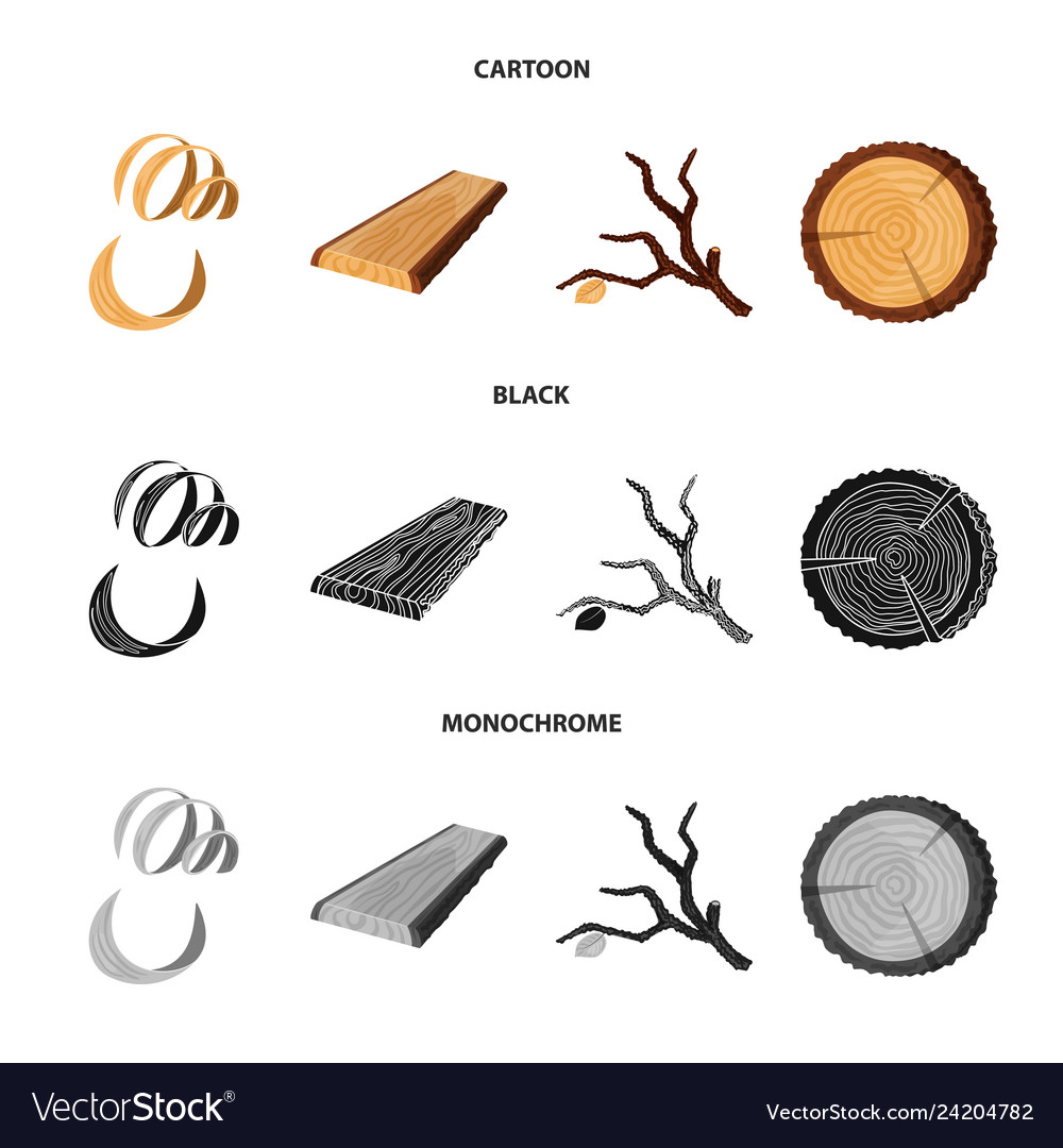 Isoliertes Objekt der Baum- und Rohsymbolsammlung