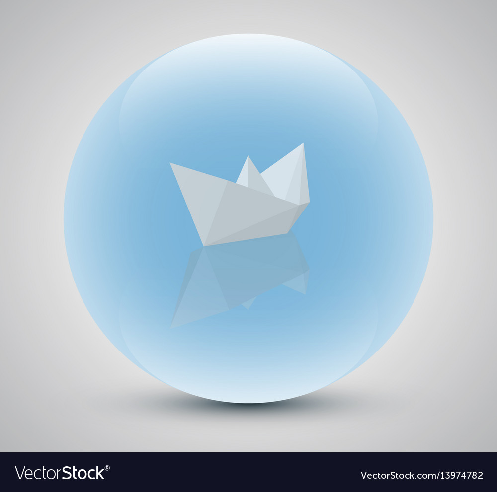 Paper boat in a magic sphere