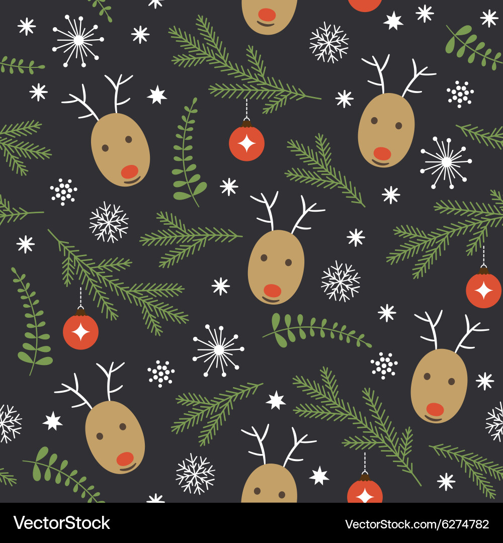 Seamless christmas pattern Royalty Free Vector Image