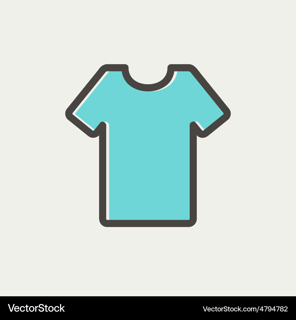 T Shirt Thin Line Icon Royalty Free Vector Image