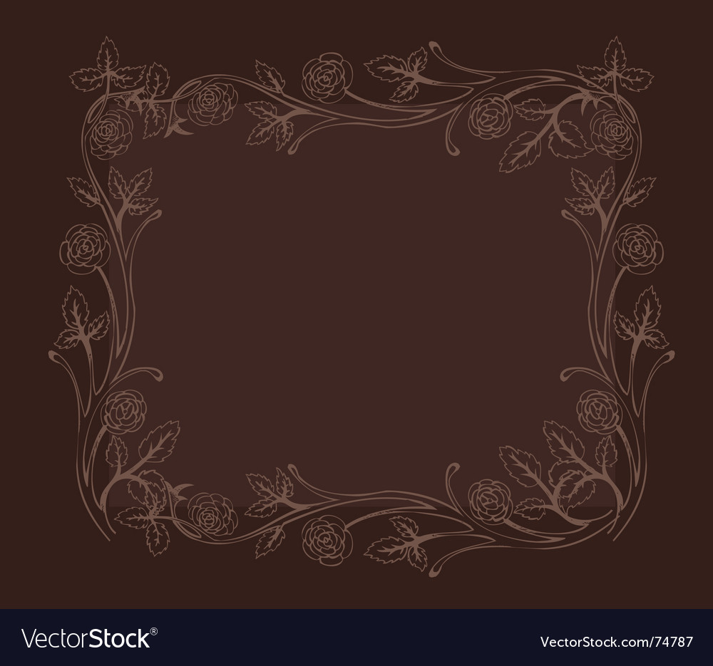 Floral frame Royalty Free Vector Image - VectorStock