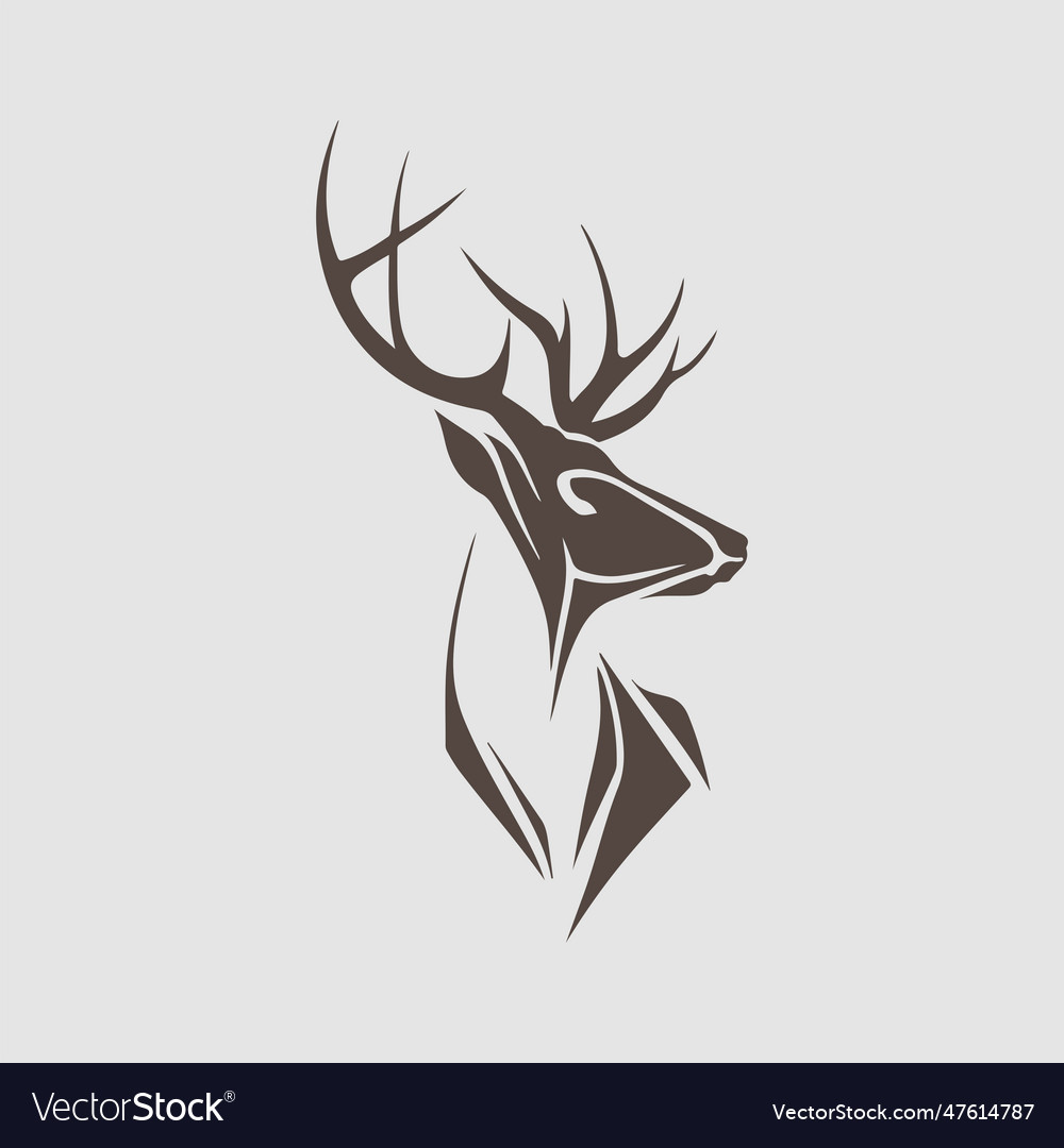 Modern abstract deer logo template Royalty Free Vector Image