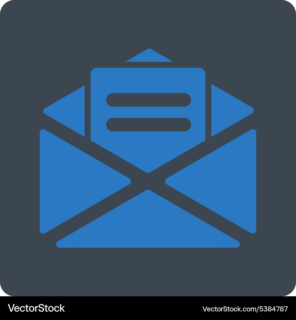 Open mail icon Royalty Free Vector Image - VectorStock