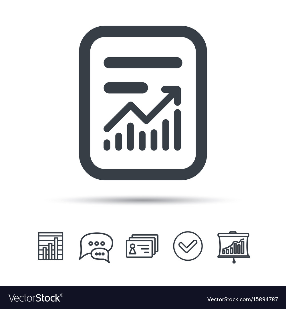 Report file icon document page with statistics Vector Image