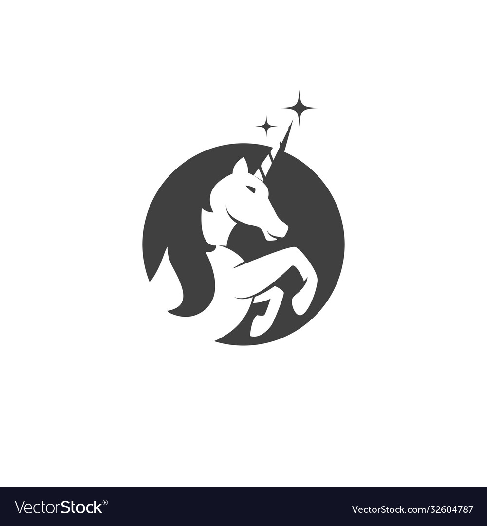 Unicorn logo icon Royalty Free Vector Image - VectorStock