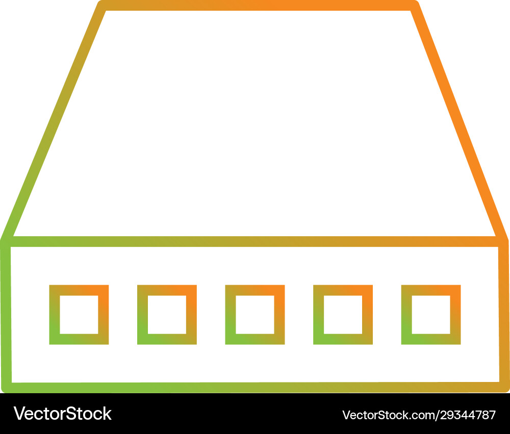 Unique network switch line icon Royalty Free Vector Image