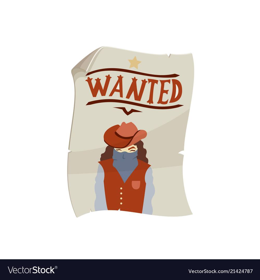 Western wanted poster icon