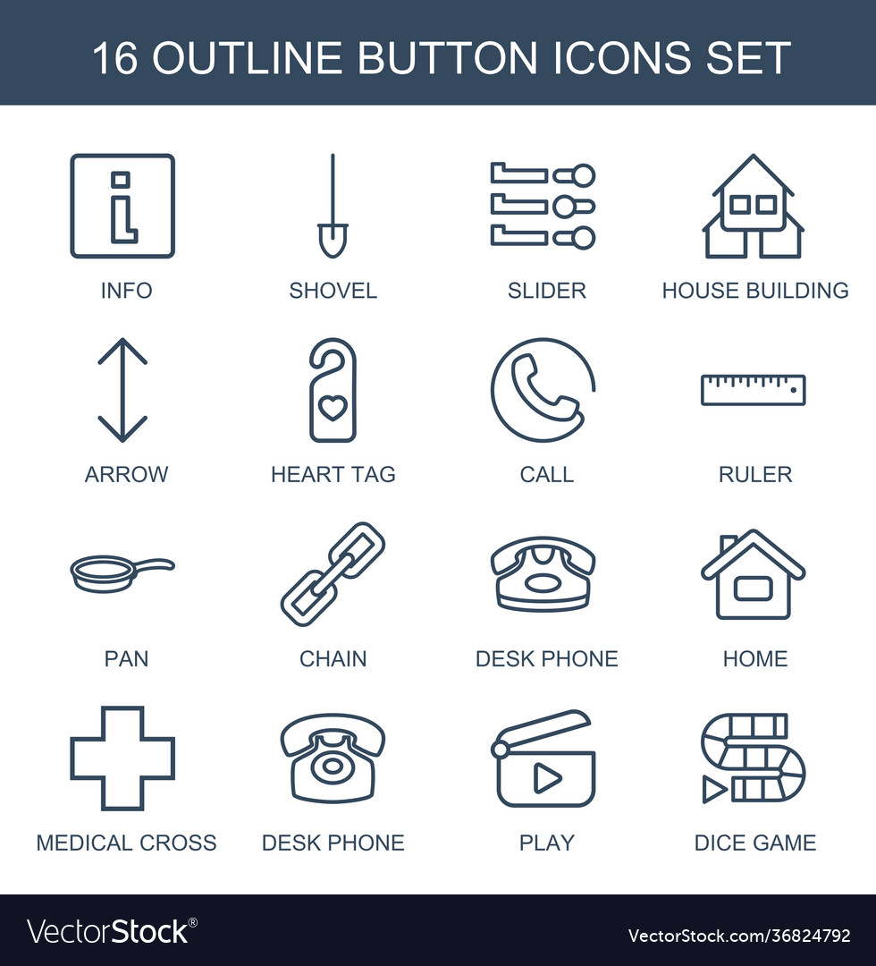 16 button icons