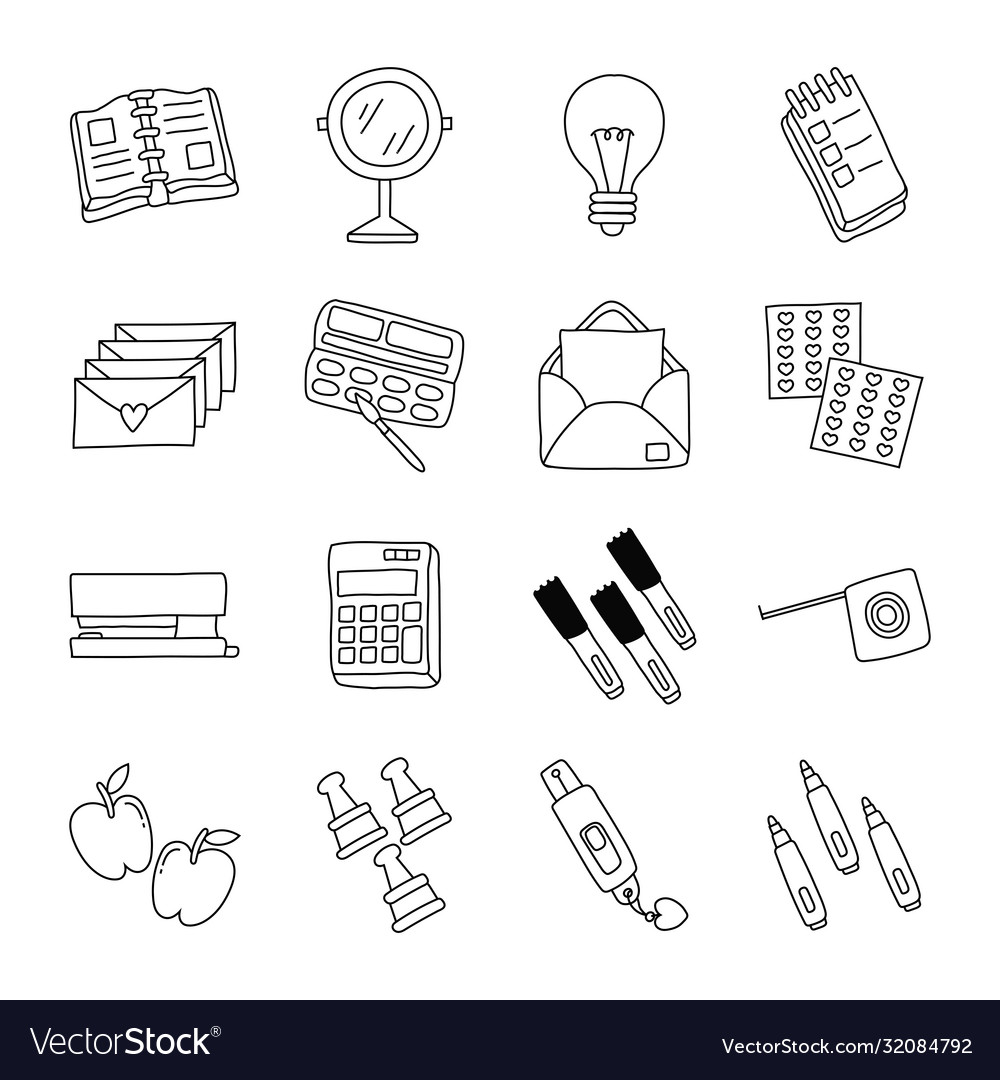 Bundle scrapbooking set icons