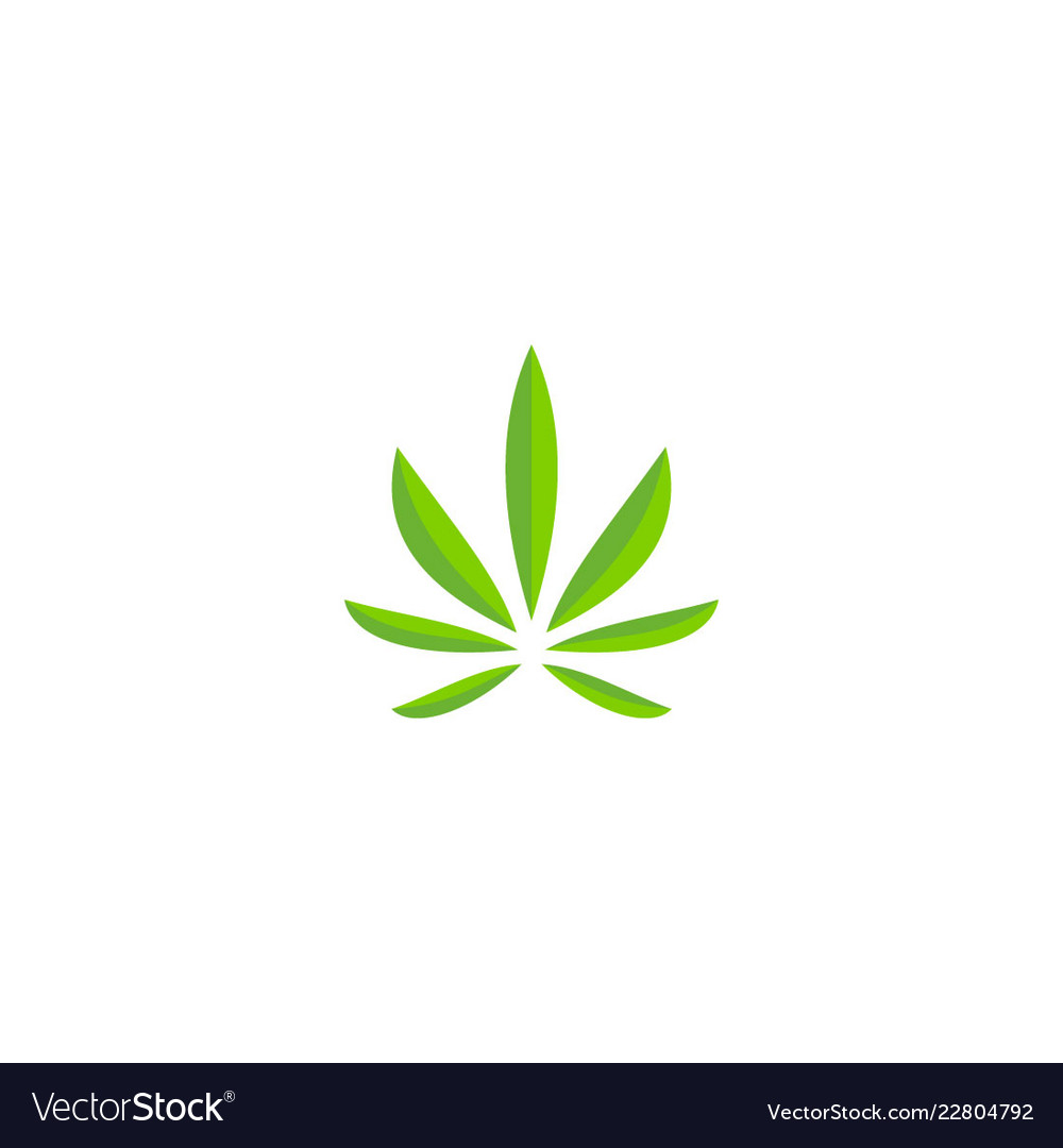 Cannabis grün Blatt Herb Logo