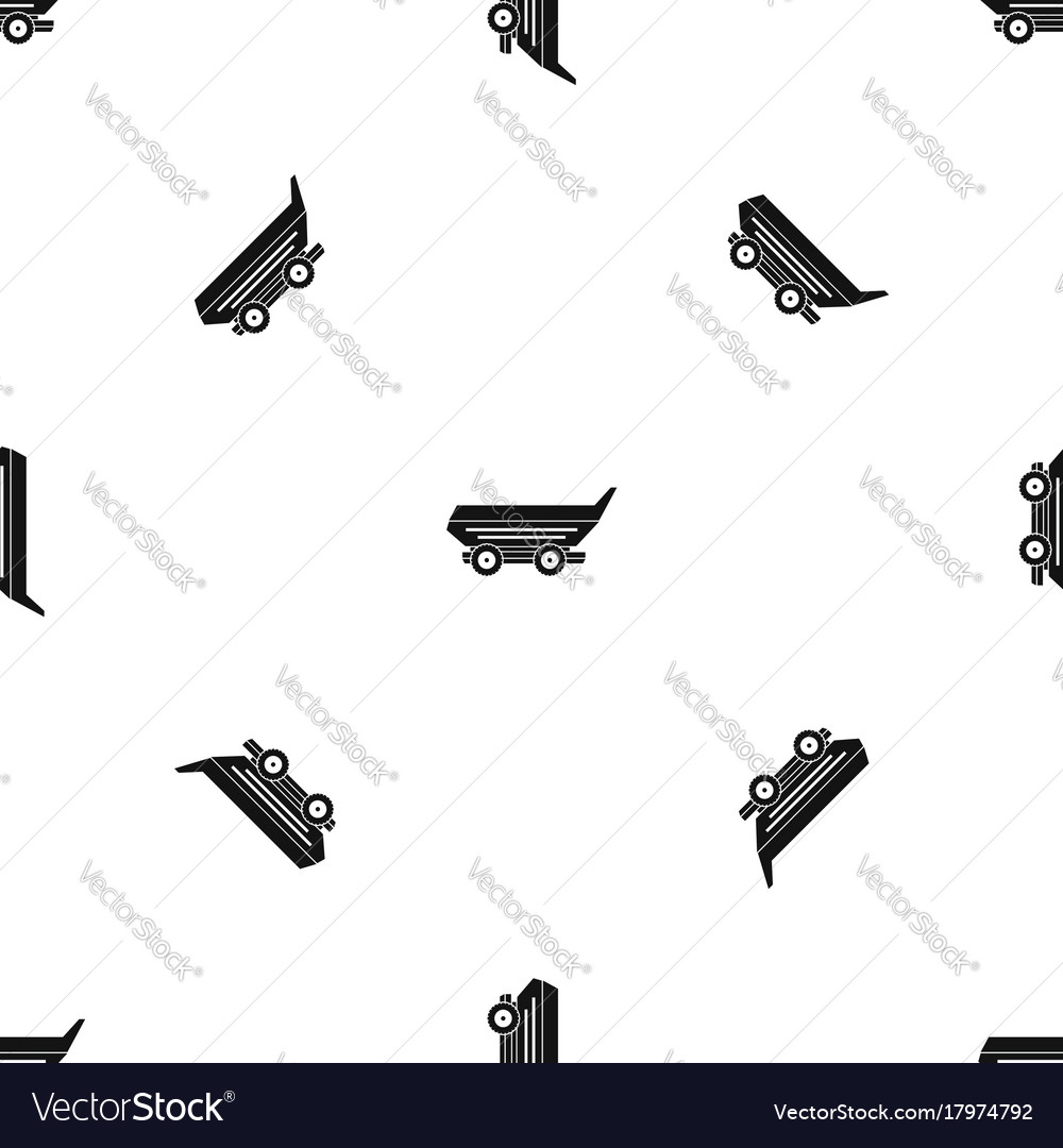 Car trailer pattern seamless black Royalty Free Vector Image