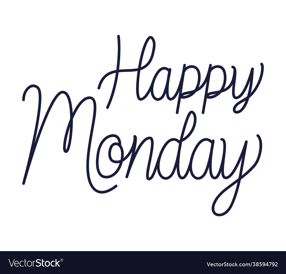 Design happy monday Royalty Free Vector Image - VectorStock