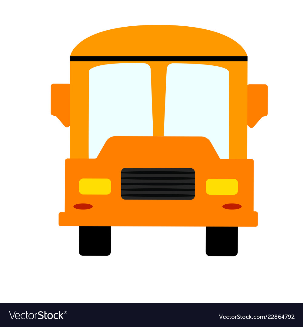 Front view of a bus