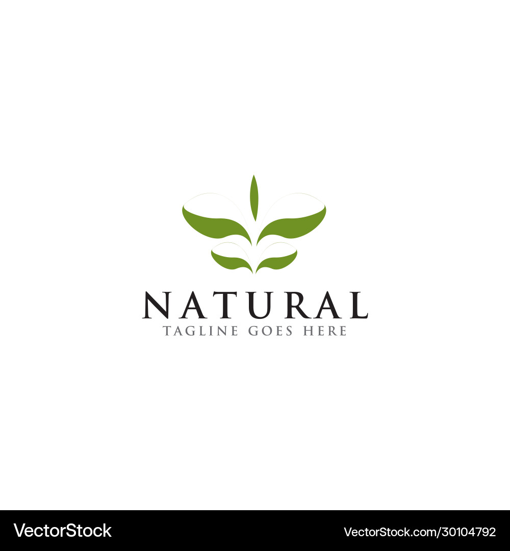 Leaf icon logo design template Royalty Free Vector Image