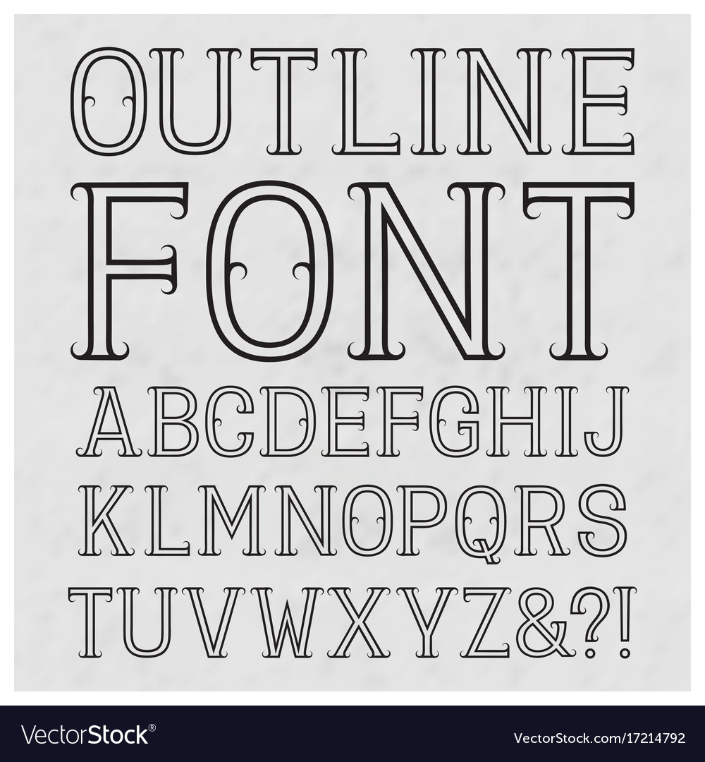 Outlined fonts