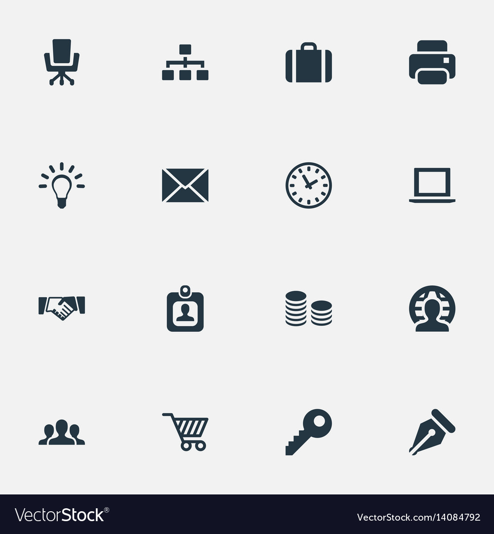 Set of simple commerce icons