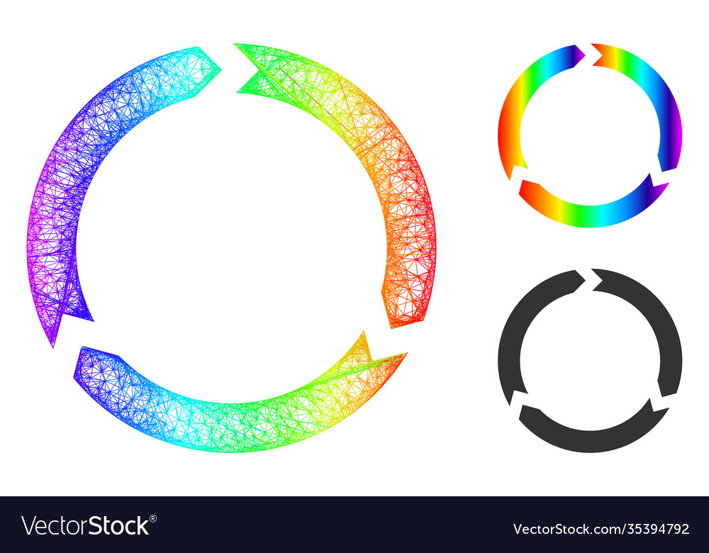 Spectrum linear gradient rotation icon vector image Spectrum linear gradient rotation icon