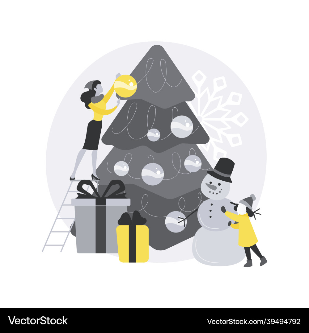 Winter holidays abstract concept Royalty Free Vector Image