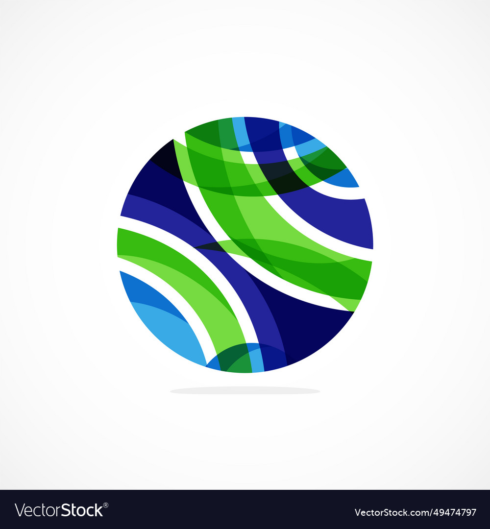 Abstract circle logo dynamic aesthetic