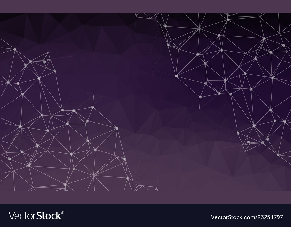 Abstract polygonal space purple background Vector Image