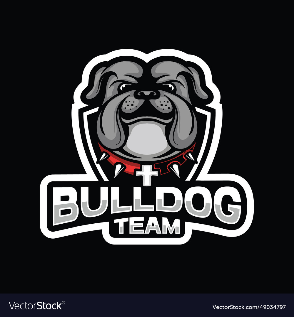 Bulldog logo mascot design graphic