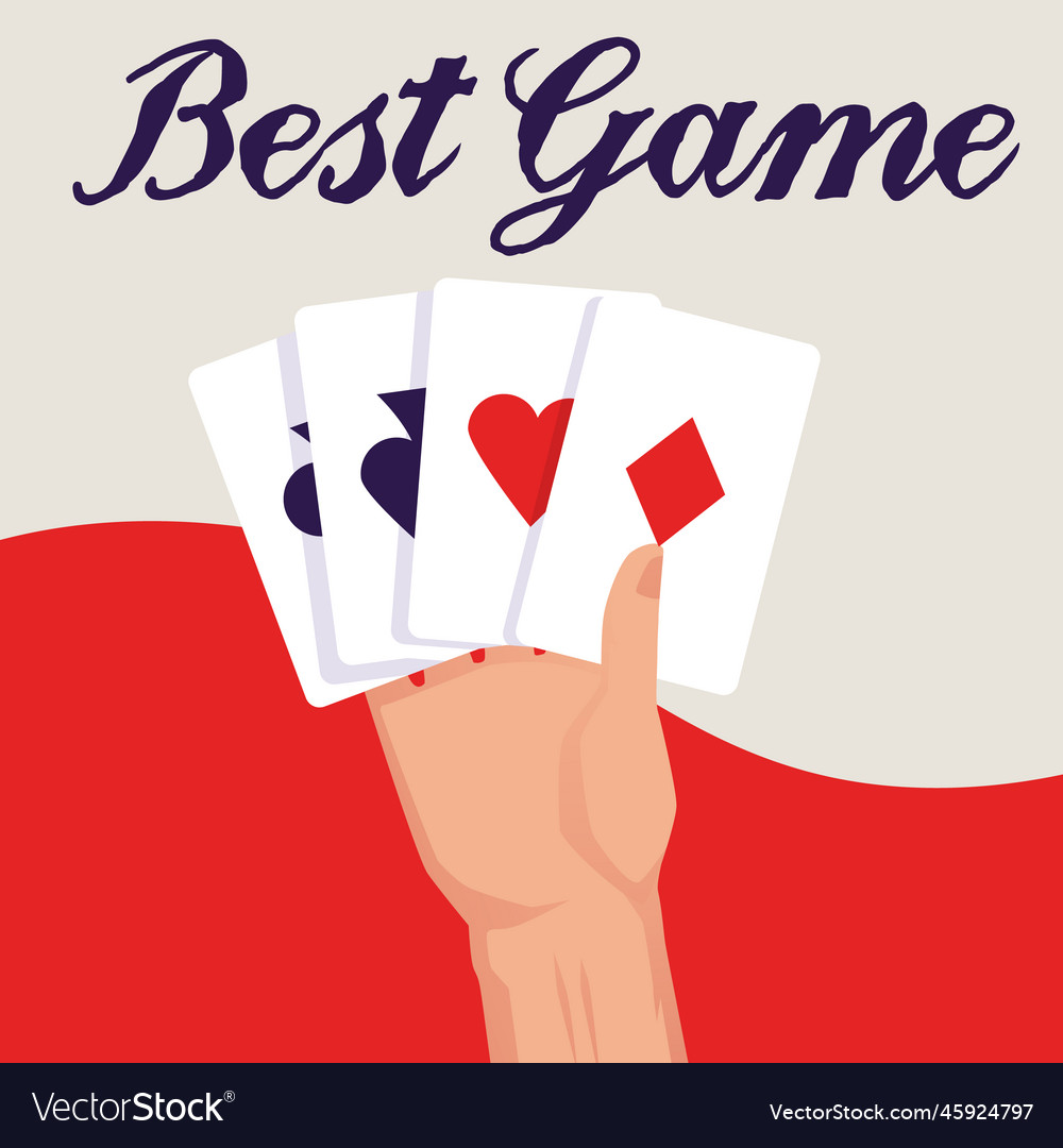 Card game poster template flat