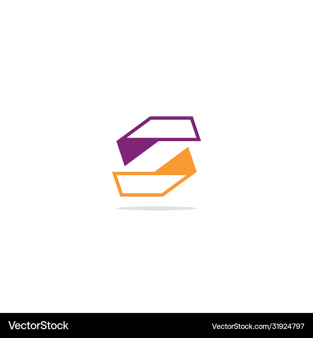 Circle shape abstract colored logo Royalty Free Vector Image