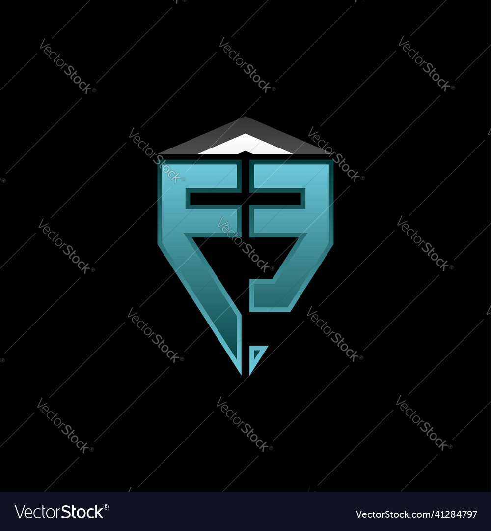 Fe logo shield blue light style design