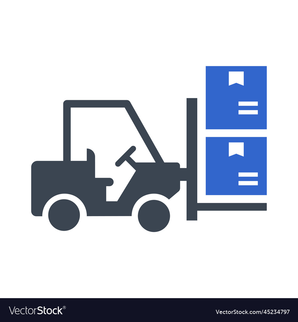 Fork lift icon Royalty Free Vector Image - VectorStock