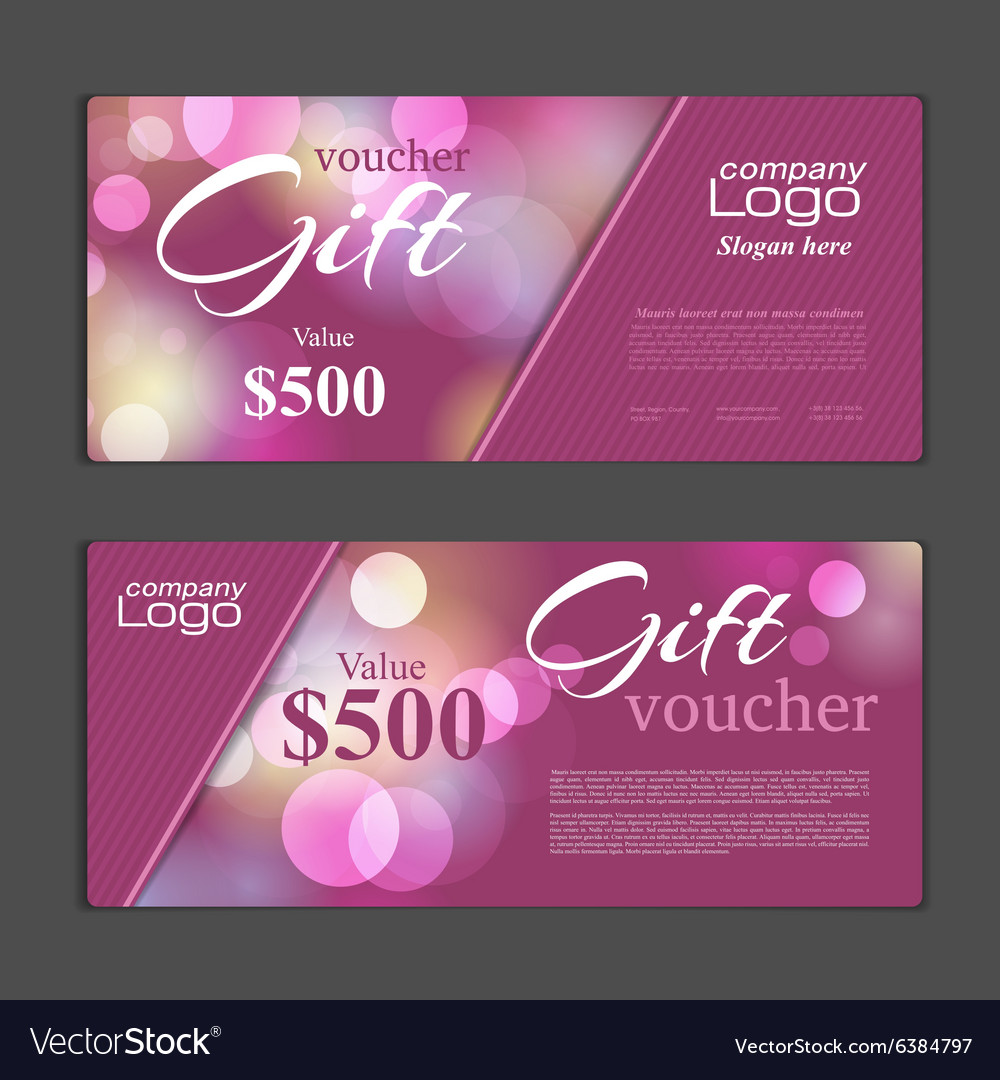 Gift voucher template Royalty Free Vector Image