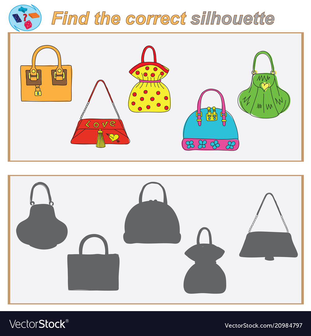 Logical task find the correct silhouette game