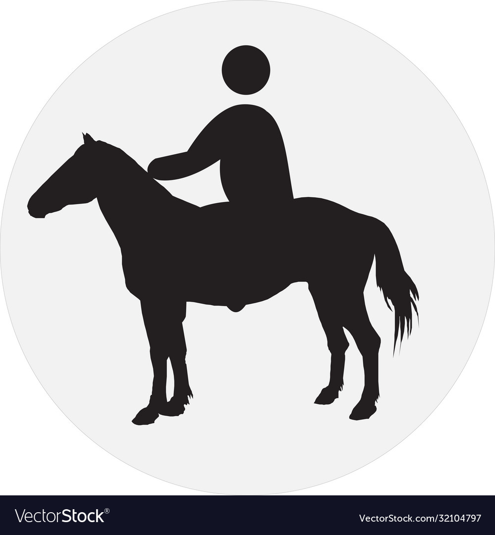 Man on horse silhouette image