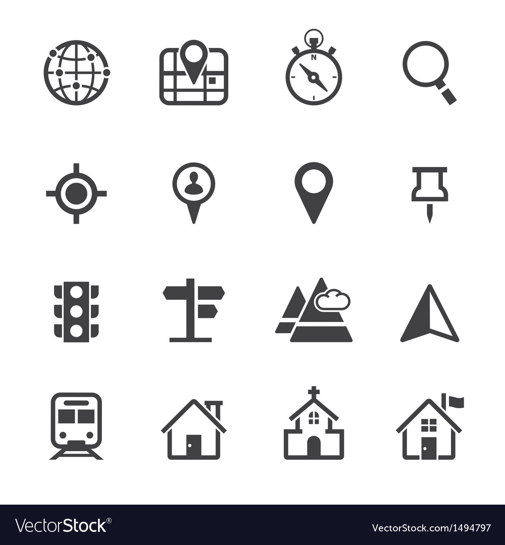 Download Map Icons and Location Icons Royalty Free Vector Image