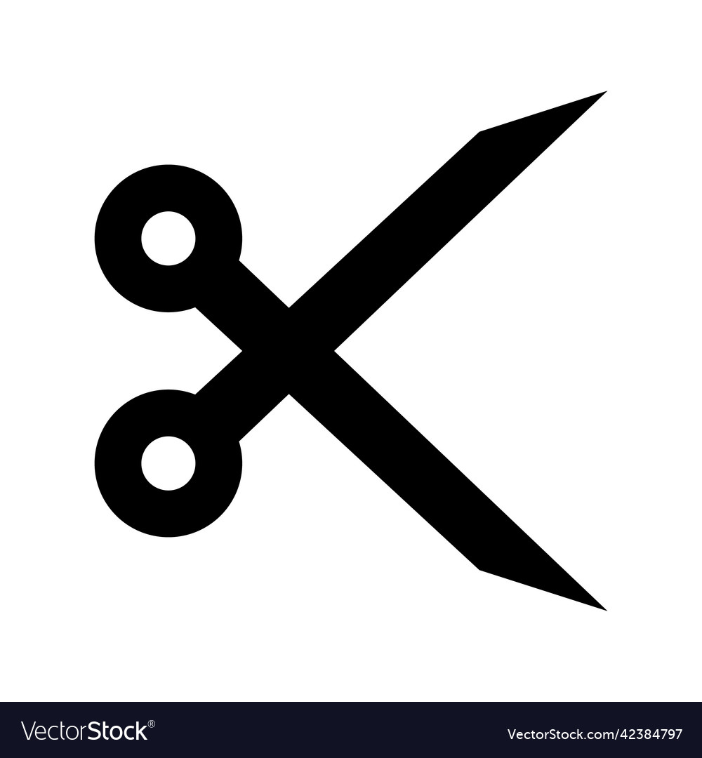 Scissors silhouette icon trimming