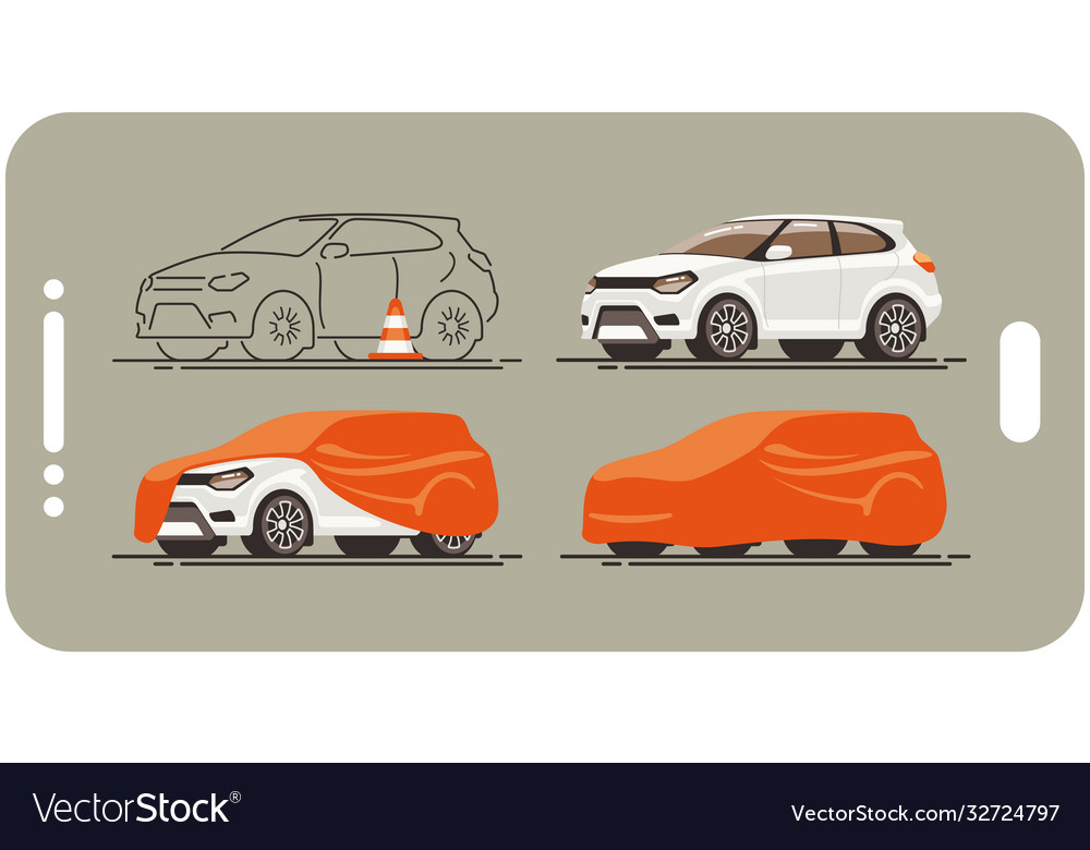 Template status update suv car Royalty Free Vector Image