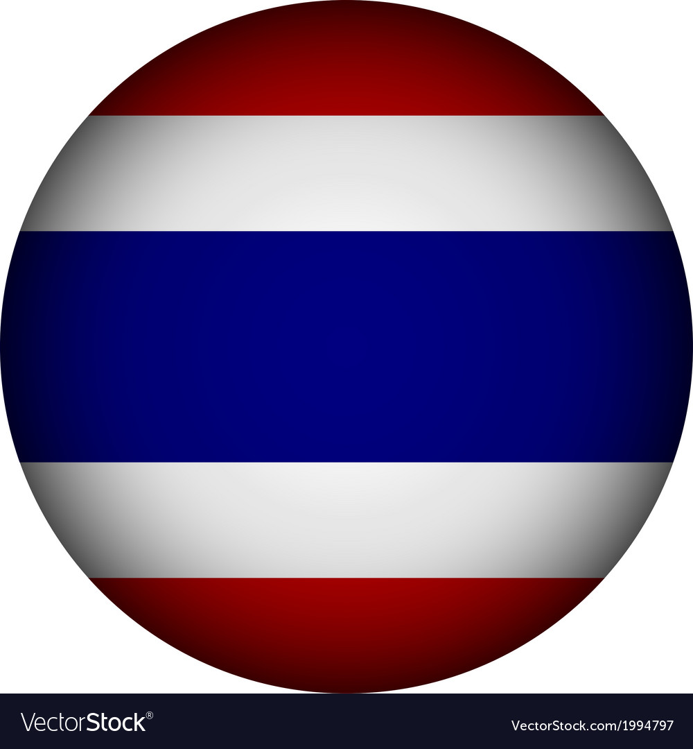 Thailand flag button Royalty Free Vector Image