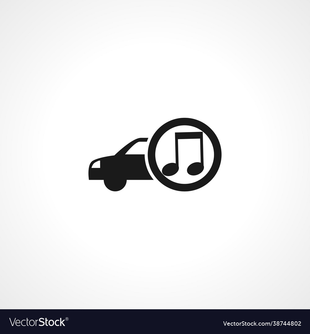 Car music icon simple