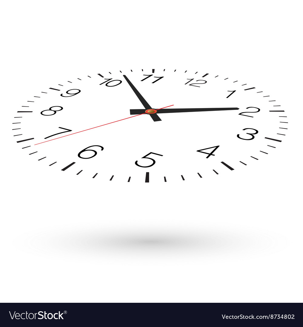 Clock view from above and one side