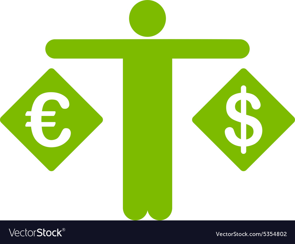 Währungsvergleich Icon von Business-Braun-Set
