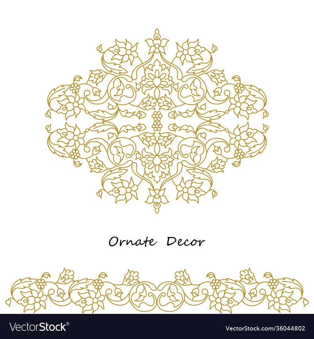 Decorative frame elegant element vector image Decorative frame elegant element